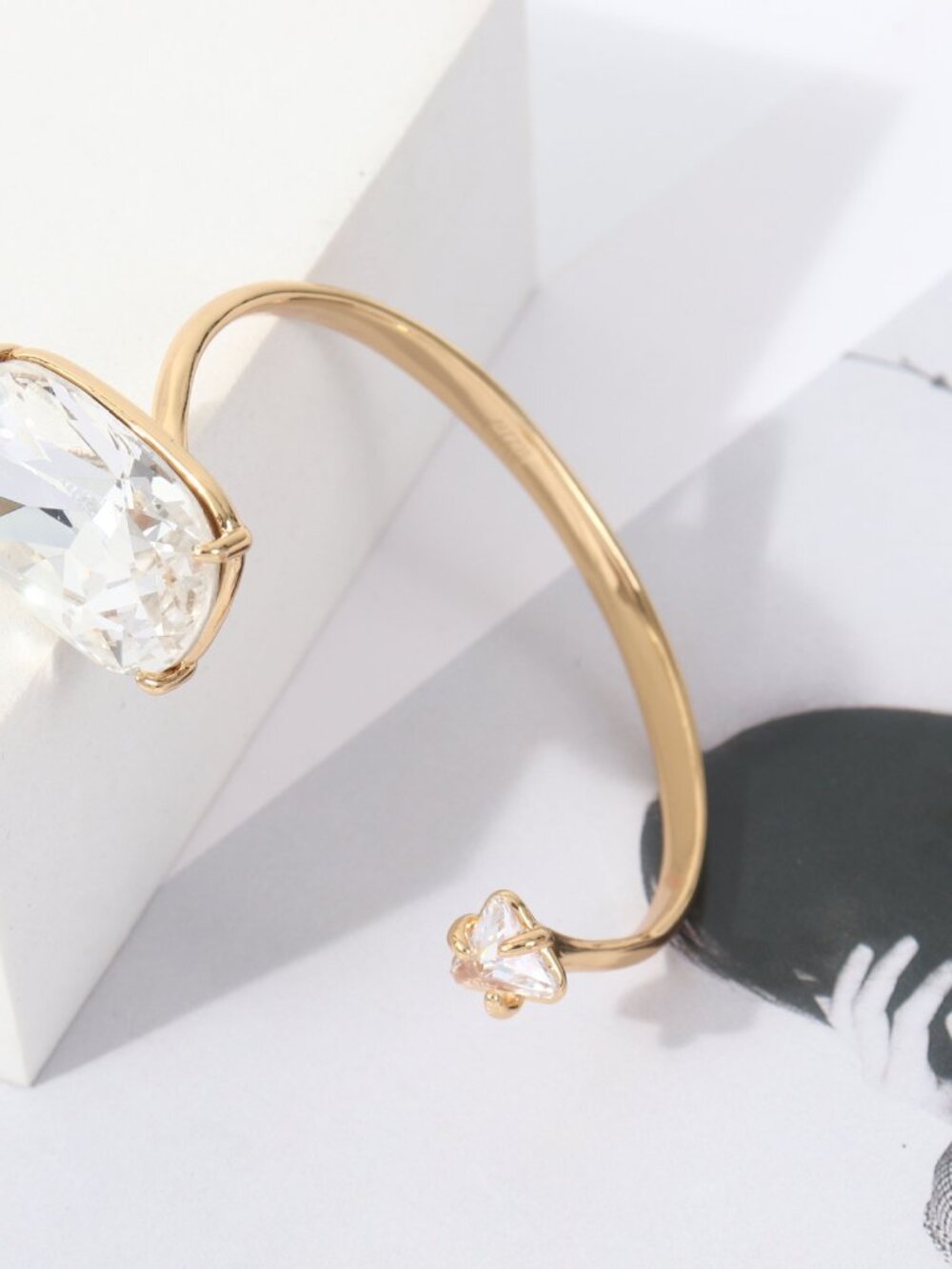 Alexis Bittar Statement Large Gemstone Bangle Bracelet